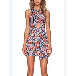 NBD x Naven Twins Reality Bodycon Dress in Flower Child Size XS